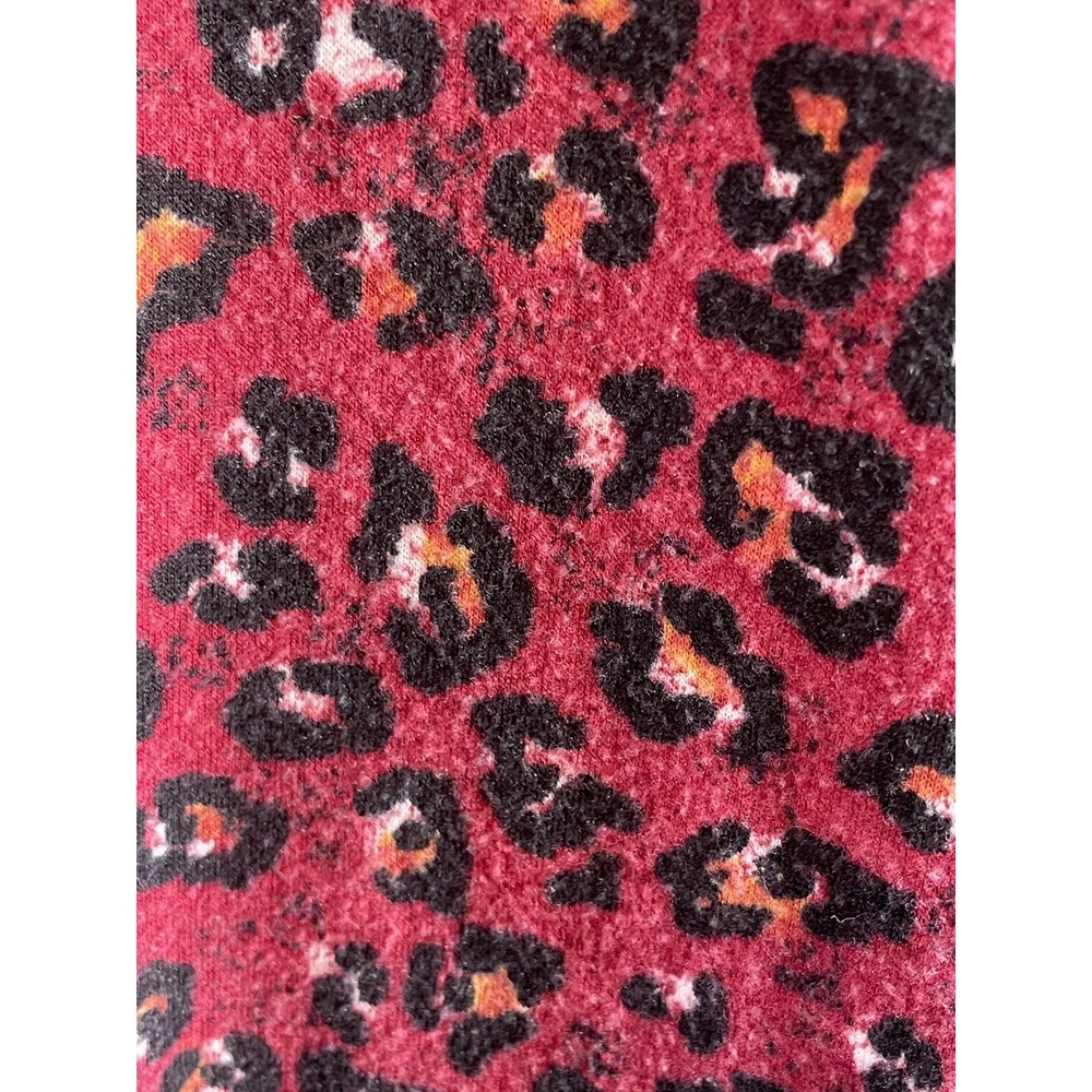 Now N Forever Womans Mauve Leopard Print with Black Outline Long Sleeve Size 2x - Picture 5 of 10